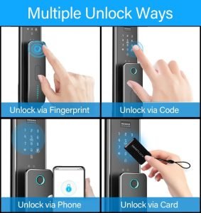 Smart door lock is a safe and convenient solution for your home. The lock uses modern technology, providing many security and convenience features.