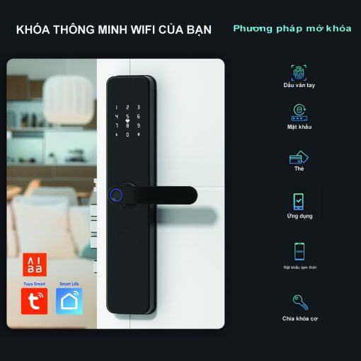 Khoá cửa điện tử thông minh đa dạng kiểu mở khóa