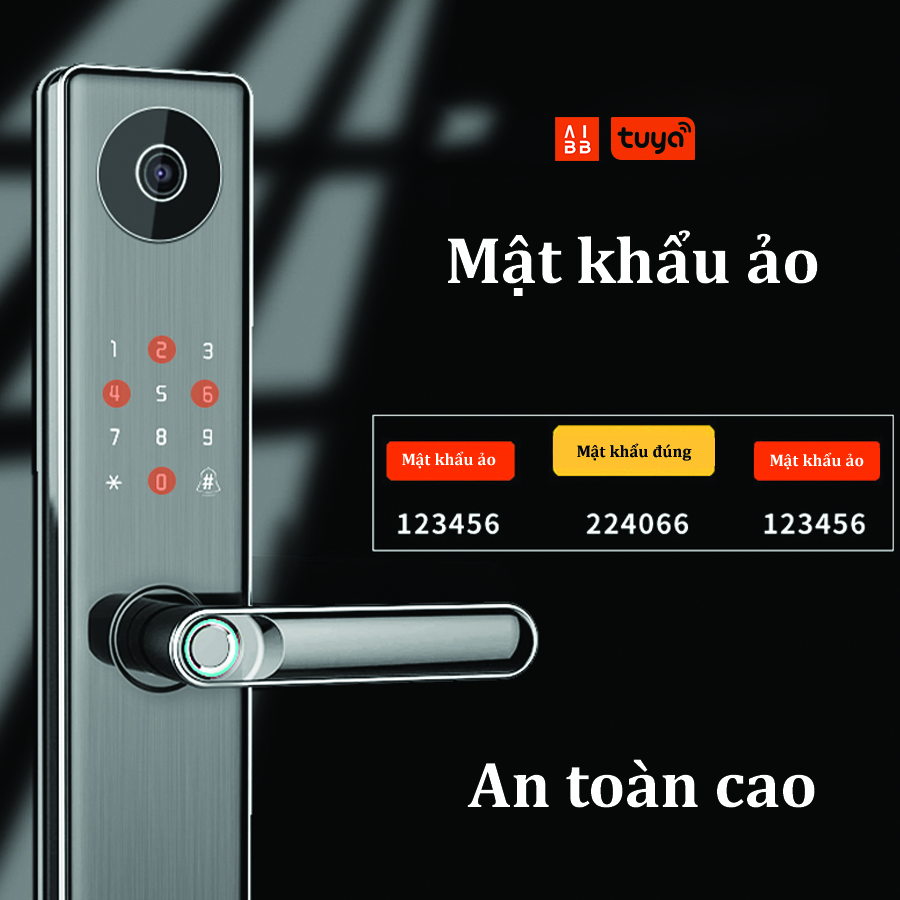 Khoá thông minh tay vặn mở bằng camera LWE5