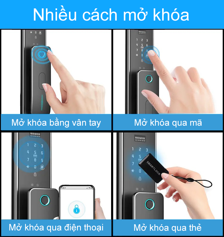 Khóa Cửa Thông Minh Mở Bằng Face ID