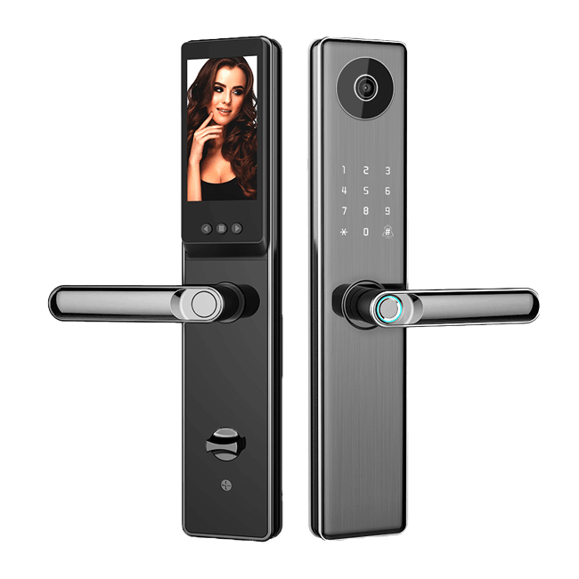 Hand-twist smart lock with camera