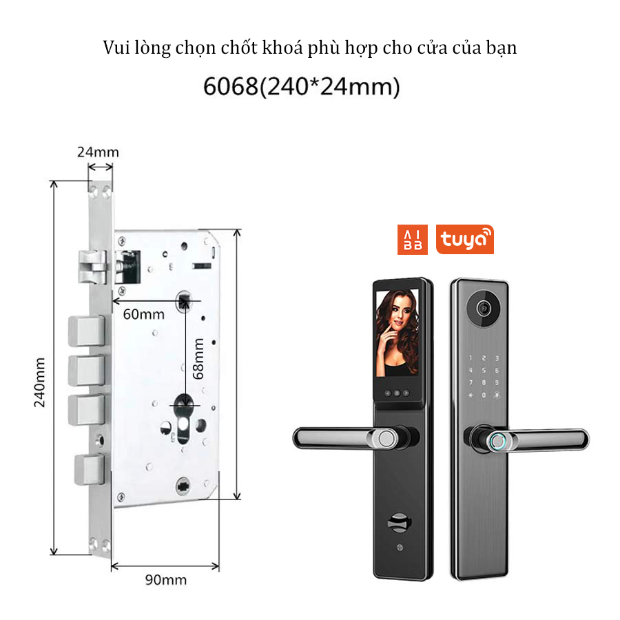 Smart lock with handle opened by camera LWE5